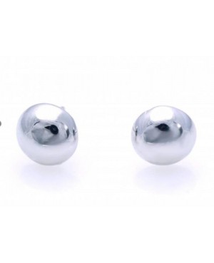 Cercei aur alb 14k dama cu surub Bilute plate 7,5 mm Cercei din aur dama