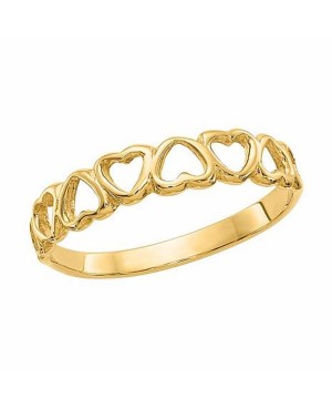 Inel de aur 14K verigheta inimioare dama masura 14 Acasa