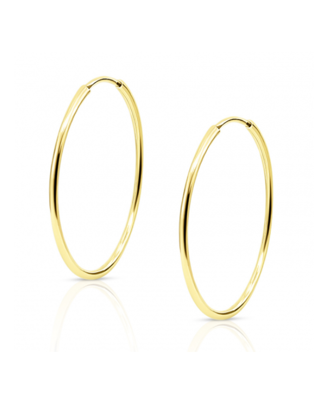 Cercei aur galben 9k rotunzi Tortite mari 20 mm fetite Cercei din aur