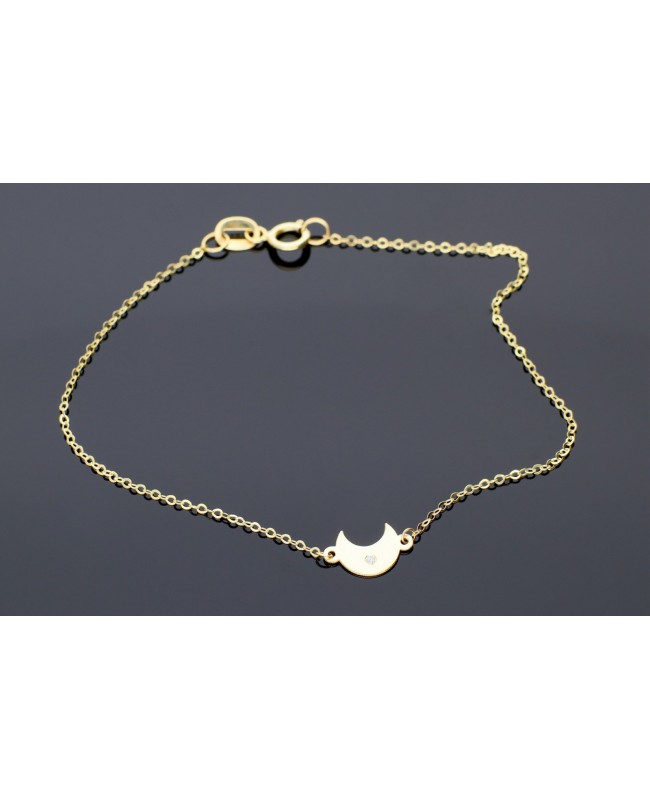 Diamond Collection- Bratara de aur 14K Semiluna Diamant Acasa
