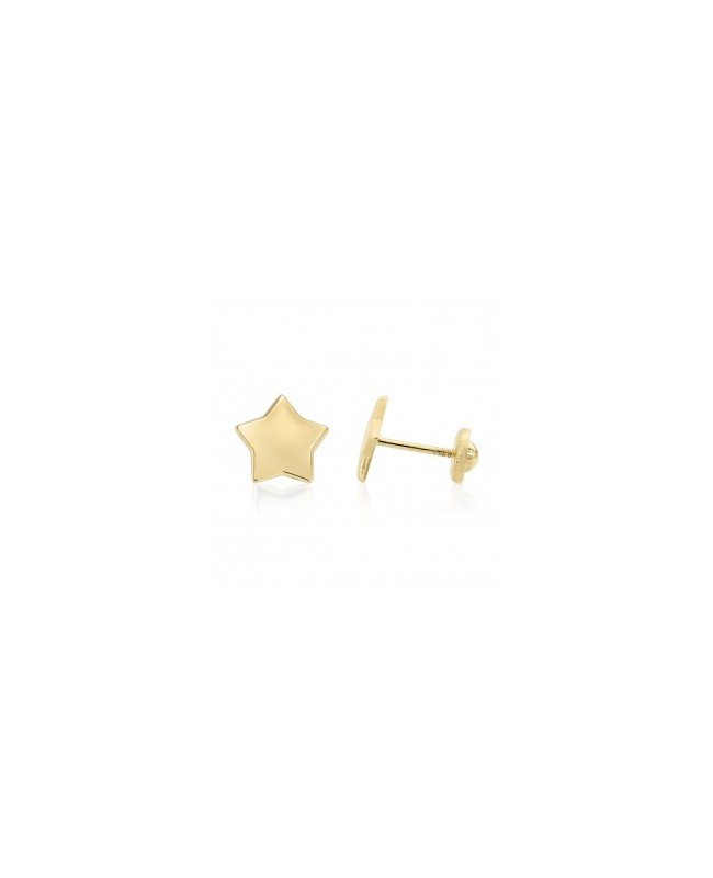 Cercei de aur galben 14K fetite copii Stelute 5 mm Cercei din aur
